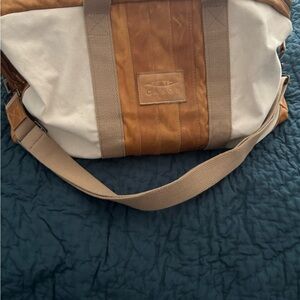 Canoe Brand Tan and Cream Travel Bag
